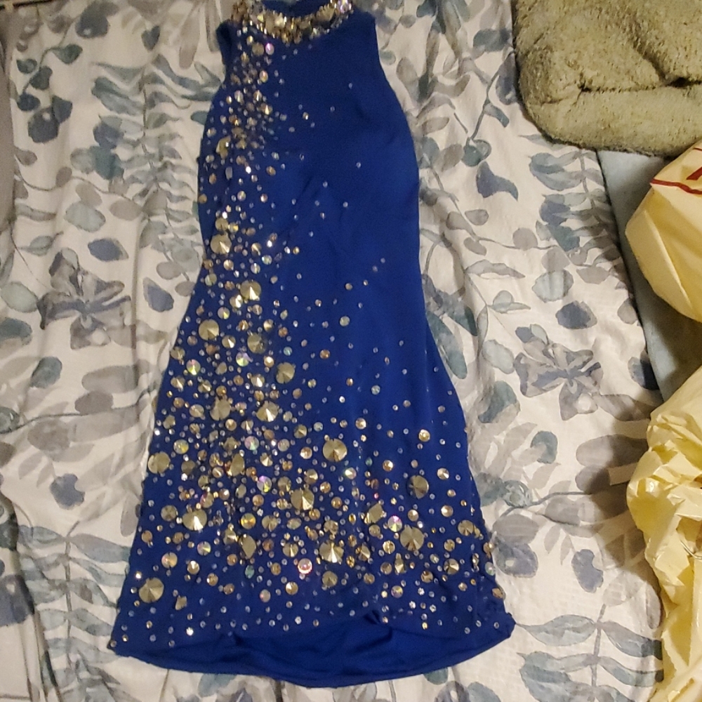 Mini Blue Sequences Dress